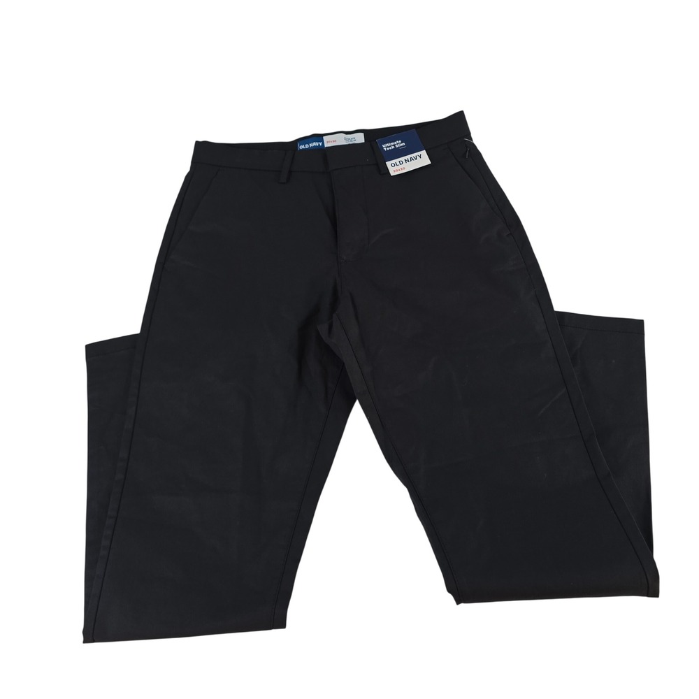 Old Navy Ultimate Tech Slim Pants Mens 30x30 Black Quick Dry Performance Chino